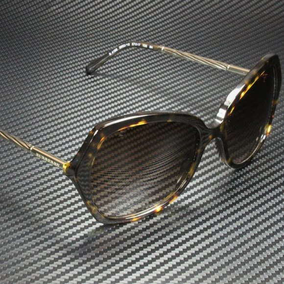 BURBERRY 57MM DAKR HAVANA GRADIENT SUNGLASSES - Picture 3 of 3